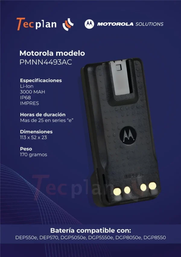 Batería Motorola PMNN4493AC - Imagen 2